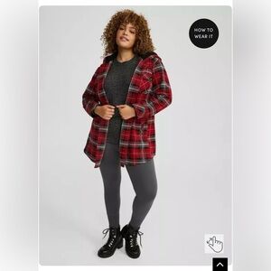 NWT torrid plaid shacket